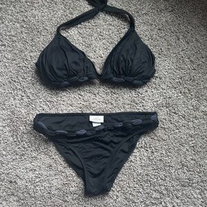 Lea Elegant Black Bikini Set - Top 12 Bottom 10 - NWOT